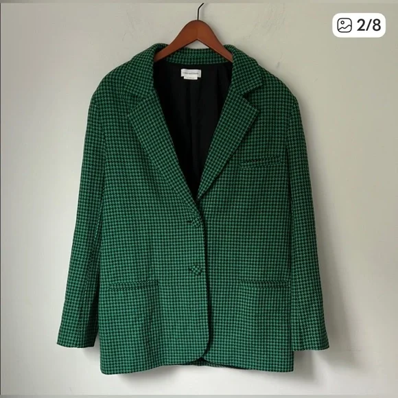 Lovers + Friends Emerald Houndstooth Blazer - Picture 2 of 9